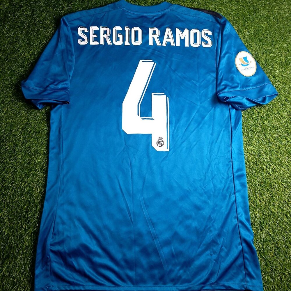 Ramos Real Madrid 2017 2018 SUPERCUP Third Soccer Jersey M SKU# BR3539